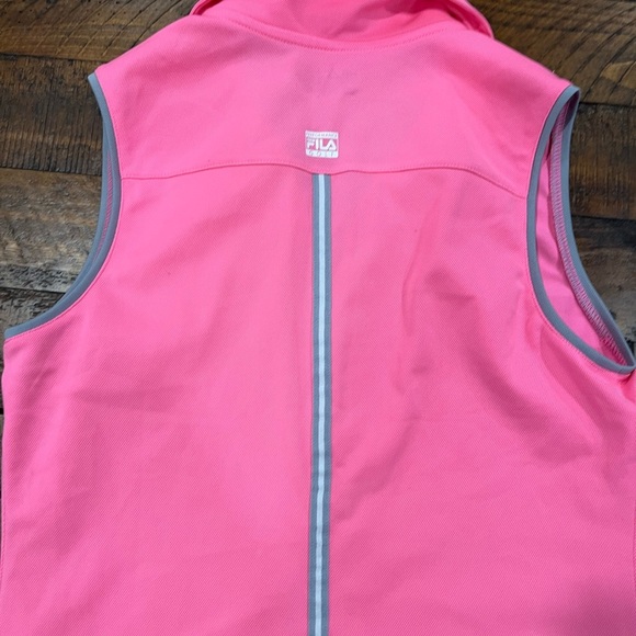 Fila Pink Sleeveless Fitted Polo Tank Top - Picture 3 of 3